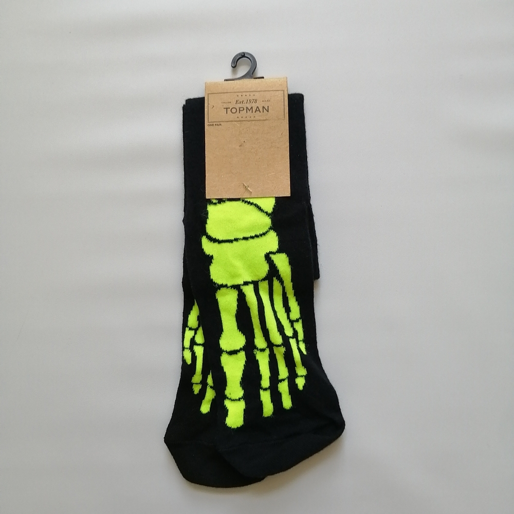 Topman Skeleton Feet Socks NWT